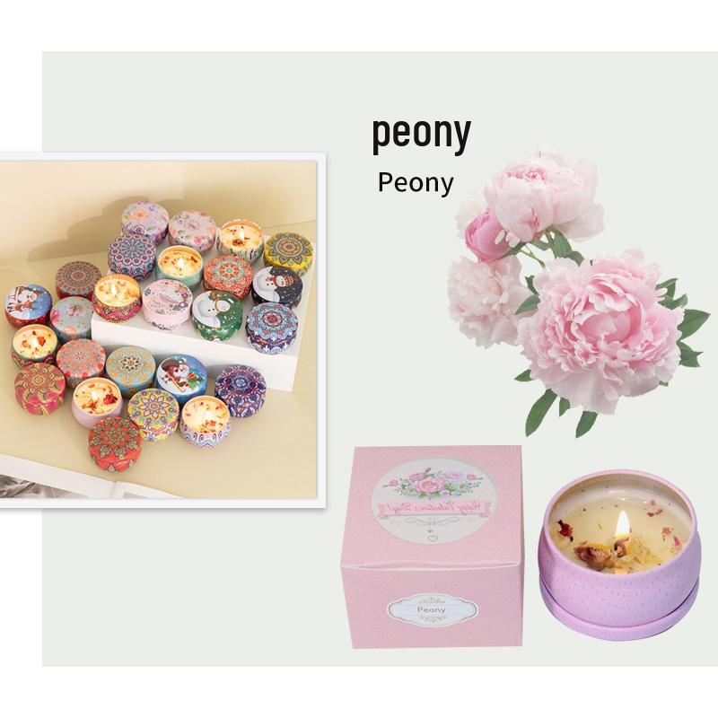 Scented Soy Candle - Romantic Fragrance with Dried Flowers, Ideal for Weddings, Valentine's, Birthdays, and Home Décor