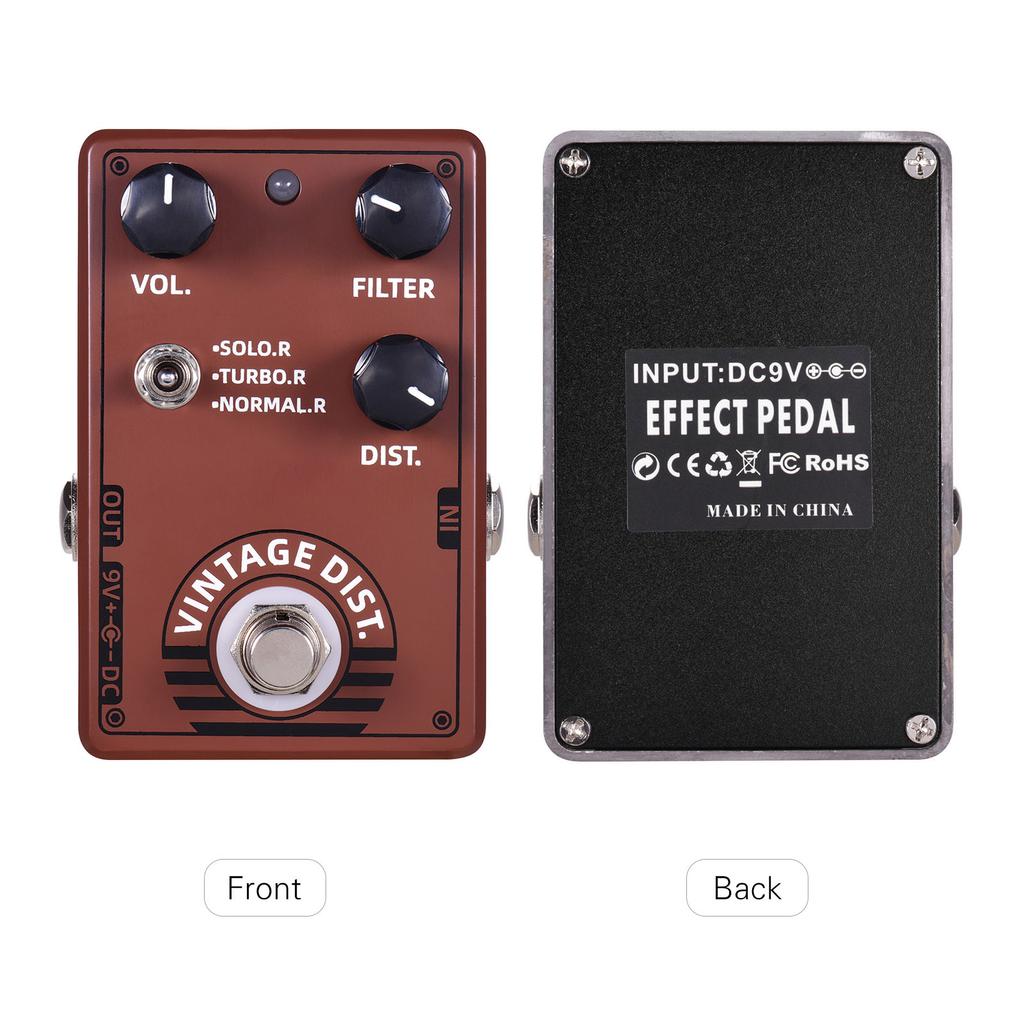 Dolamo D 11 Vintage Distortion Guitar Effect Pedal with Volume Filter and Distortion Controls True Bypass Design for