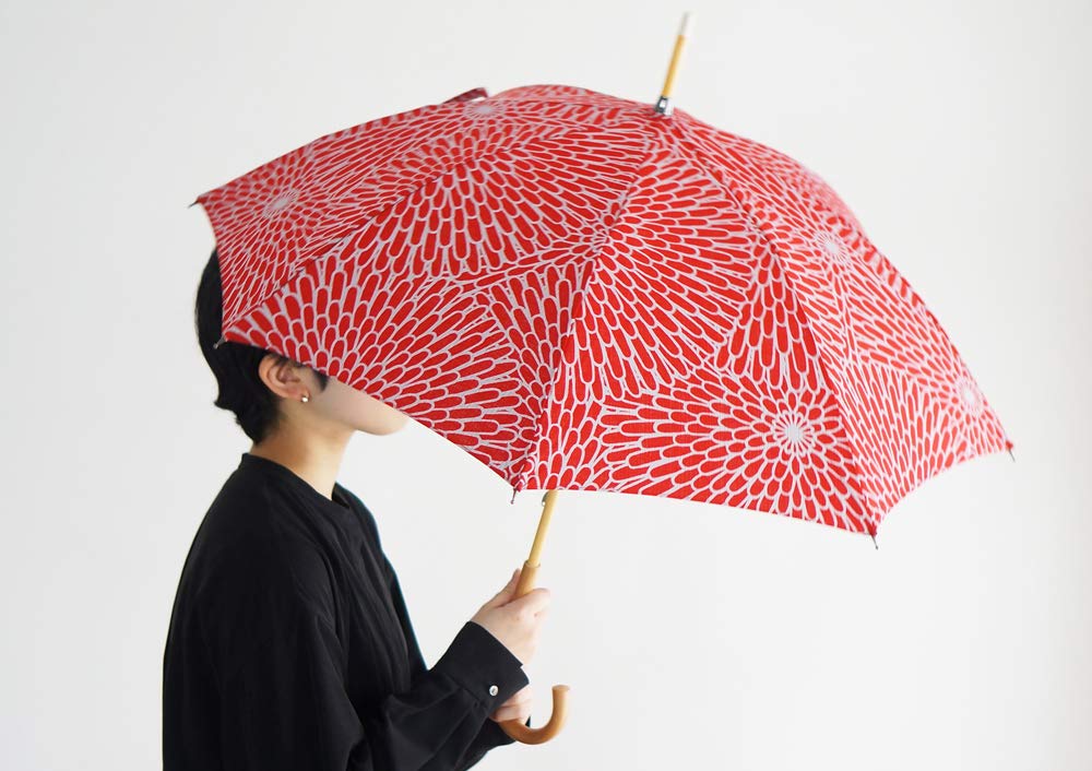 Made In Isa Pattern Long Suitable for Both Sunny and Rainy Japanese Komiya Shoten Japan, Umbrella, 50cm, Women's, Days, Pattern, (Chrysanthemum)