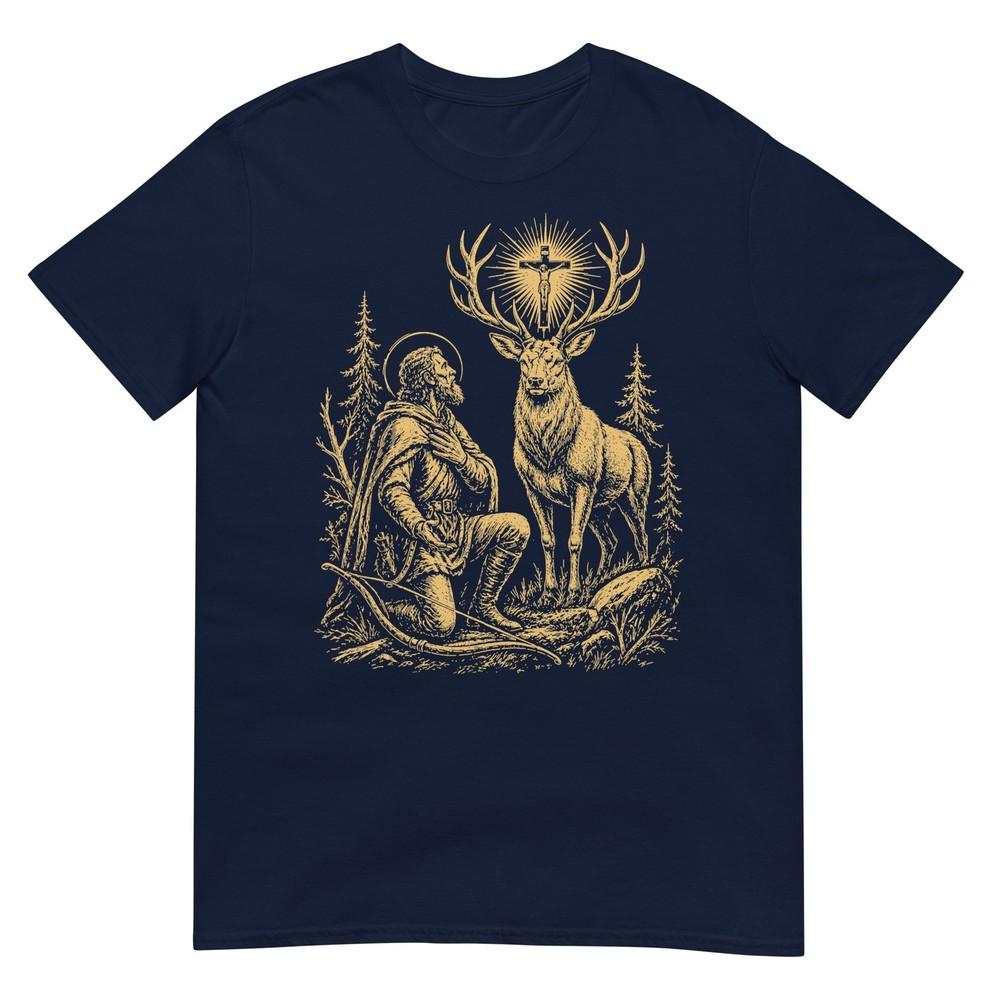 St Hubert And The Stag Christian Hunter Vision Art Tshirt S