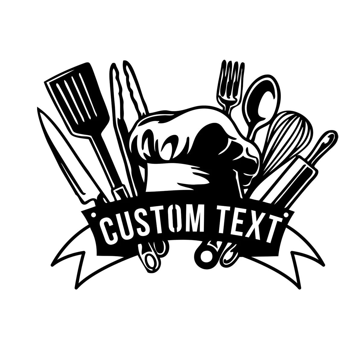 

Chef Tools Metal Sign Wall Decor, Custom Kitchen Grilling Art, BBQ Cooking Tin Poster чёрный
