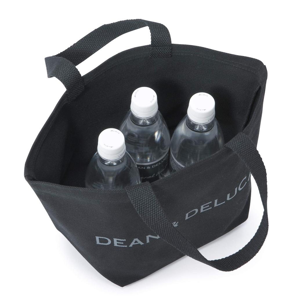 Dean Deluca Large Tote and Solid Eco 45 x 13 x 32 cm & Bag, Black, Women's Men's, Color, Practical, Foldable, Bag,