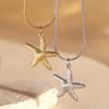 Stainless Steel Star Shell Pendant Necklace – Elegant and Personalized Women's Fashion Accessory