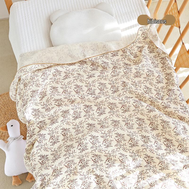 Double-Layer Cotton Gauze Baby Swaddle & Bath Towel Blanket