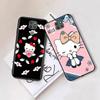 Black Case for Xiaomi Poco X6 X4 M5 M6 F5 F6 C65 C55 C50 C51 C40 Pro Redmi 14C A3X 13C 12C 11T 10A 9C Note 7 6 8A Plus L-19 Hello Kitty