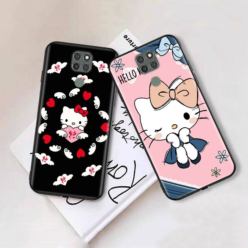 Černé pouzdro pro OPPO Reno 8 6 5 4 Pro Plus Find X3 A17 A3 A31 A38 A40 A53 A54 A55 A74 A76 A78 A77 A80 A94 A95 A96 Lite L-19 Hello Kitty
