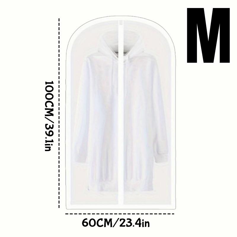 5/10pcs Garment Dust Covers Set with Zipper Hanging Clothes Storage Bags Washable Protectors For MoistureProof Closet Organizer