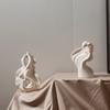 Ceramic Ornaments Abstract Hollow Curl Sculpture Modern Porcelain Artifact Decorative Figurines Room Decoration Accessories