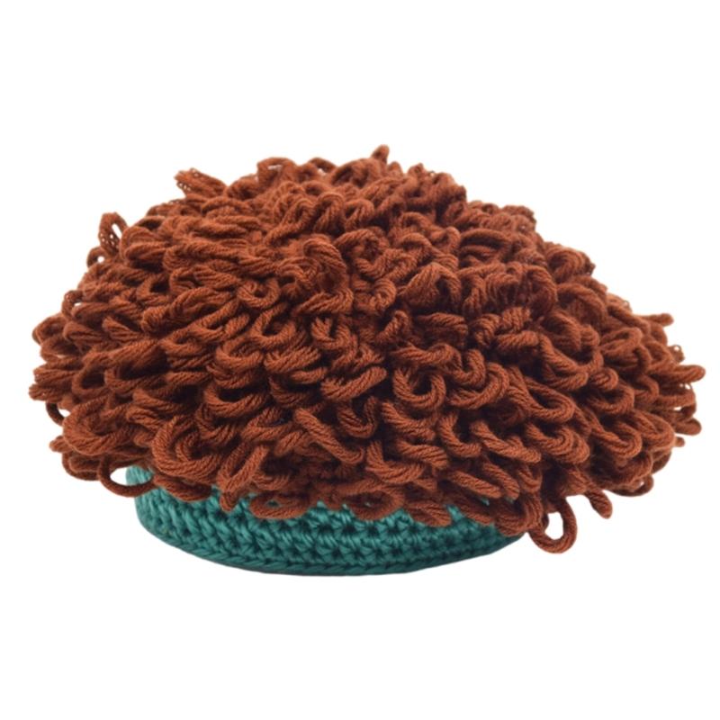 Childrens Curly Hair Hat Stretchy Cotton Mix Unisex Winter Hat For Halloween And Outdoor Play