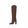 Fashion Style Round Toe High Boots and Knee Boots Ultra High Heel Fashion Large Size Women's Boots Brown Long Boots Shoes for Women