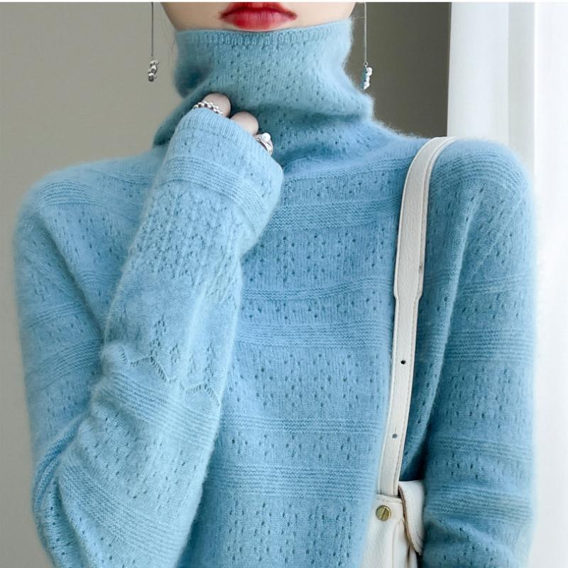Duaidui Collar Hollow Cardigan Women's Autumn and Winter New First-line Ready-to-wear Knitted Base Sweater Fashionable Versatile Top