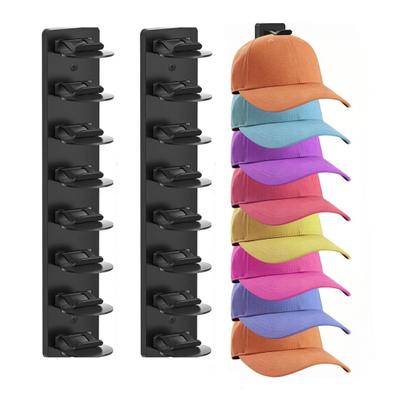 Hat Storage Rack Holds 8 Hats Wall Mountable Space Saving Hat Organizer Large Capacity Rack for Baseball Caps