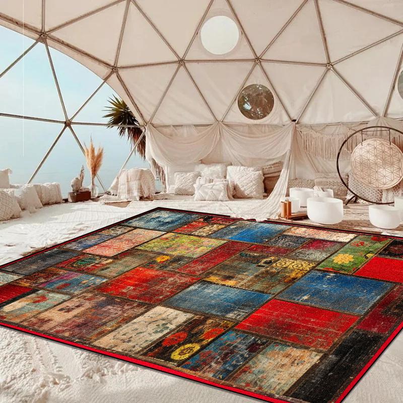

Bohemian Carpets for Living Room Large Area Carpet Non-slip Bedroom Cloakroom Decoration Rug Washable Sofa Coffee Table Mat 180*280cm
