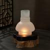 Solid Wood Aromatherapy Candle Pedestal Lamp Retro Decoration Outdoor Windproof Candlelight Dinner Atmosphere Candlestick