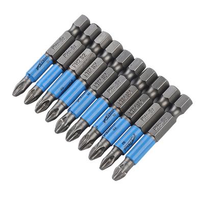 10 stuks antislip gelegeerd staal kruiskop schroevendraaier bits set accessoires