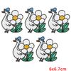 10pcs /Lots Cute Duck Embroidered Applique Cartoon Animal Duck Patch Iron On Patches For Clothing Decoration Diy Hats Bag Sticker 