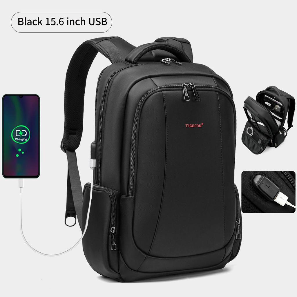 Tigernu Herren Rucksäcke Vakuumkompressions-Rucksäcke 14 15.6 17.3'' Laptop Rucksack für Herren Schulrucksack Männlich Reise Rucksäcke