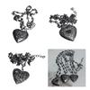 Heart Locket Necklace Featuring Delicate Engravings Vintage Neck Jewelry Fashion Accessory for Modern and Retro Styles
