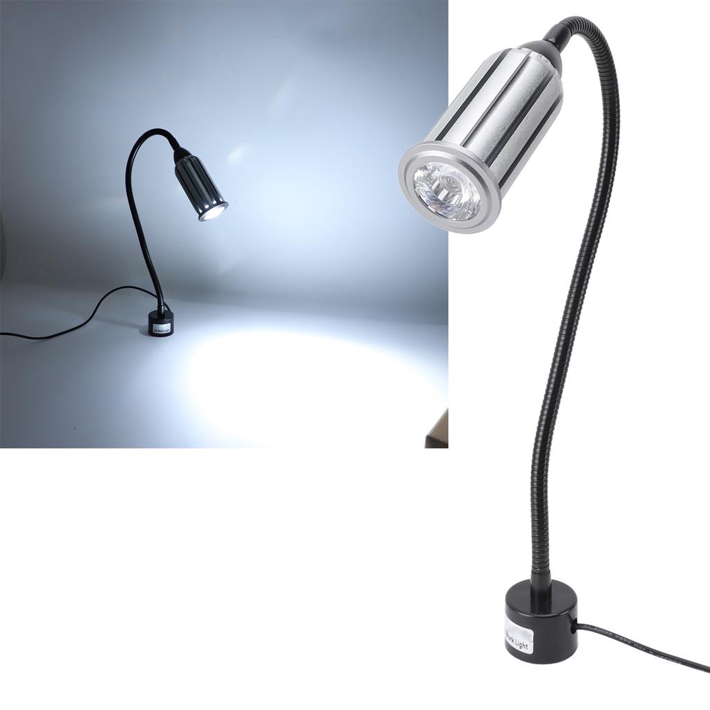 15W Magnetic Work Light 1200LM LED Machine Light with Flexible Gooseneck Shop Tool Lamp for Sewing Machine Grill Industrial Lighting