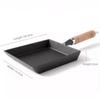 1Pc Cast Iron Pan Frying Tamagoyaki Omelette Black Non Stick Pan Fry Egg Pancake Kitchen Pot Cover Gas Cooker Induction