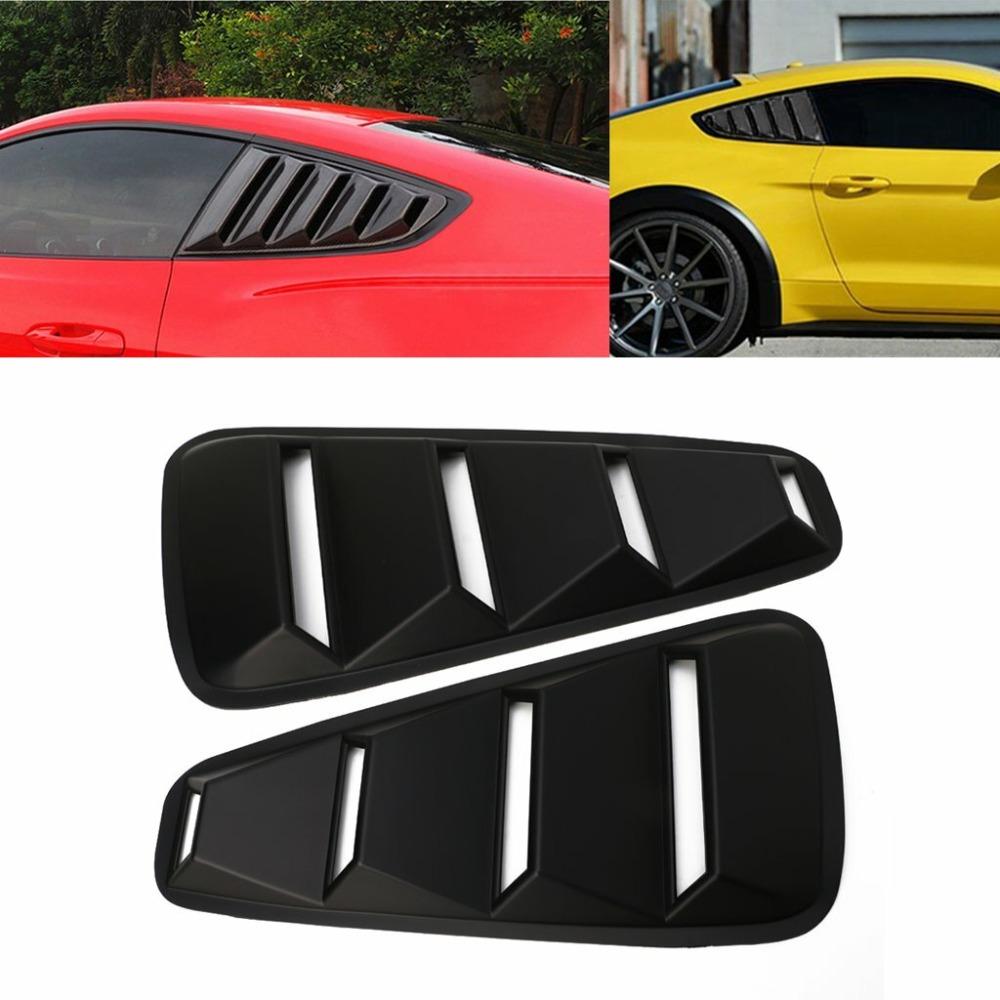 2PCS Car Modification Side Window Louver Vent Intake Panel For 2005-09 Ford Mustang