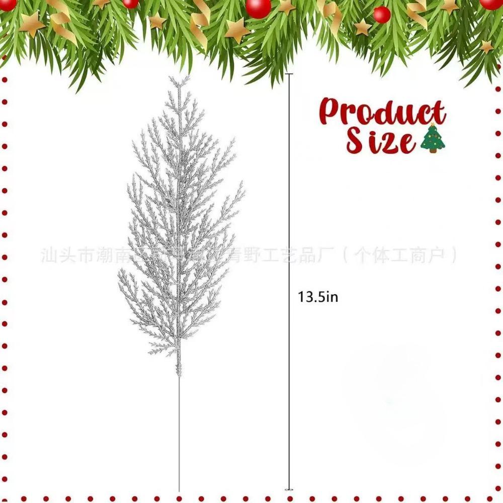 Artificial Pine Branches, Christmas Faux Cedar Stems, Artificial Faux Cedar Branches, Christmas Greenery Pine Picks for Wreath Craft DIY Decorations