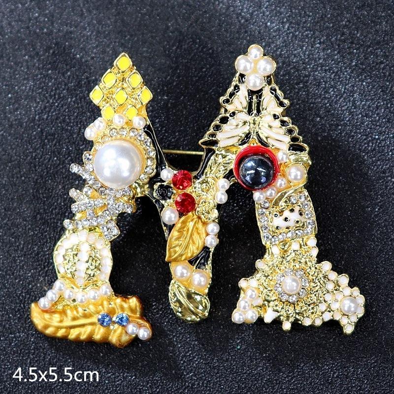 Genuine Professional Amasht Brooch Retro High-end Temperament Luxury Pearl Diamond Pin Women's Suit and Accessories