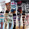 Fashion Long Warm One Size Winter Pants Christmas Leggings Elk Snowflake  Reindeer Stretchy Pants