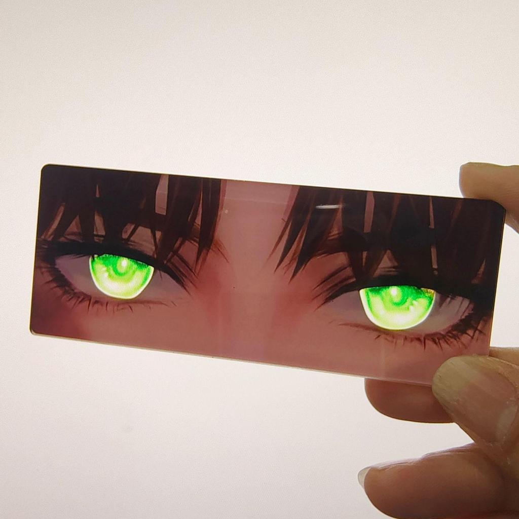 Ny Xiaohongshu Jujutsu Kaisen Anime Perifer: Transparent kort med høy verdi med reflekterende Gojo Satoru-øyne