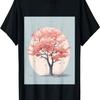 Pastel Petal Poetry Tranquil Cherry Blossom Painting T-Shirt
