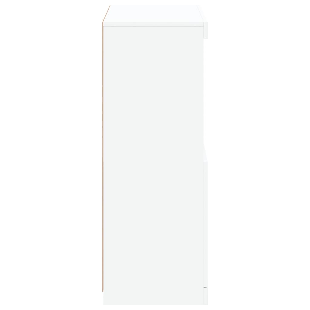 Weißes Sideboard mit LED-Beleuchtung 60,5 x 37 x 100 cm