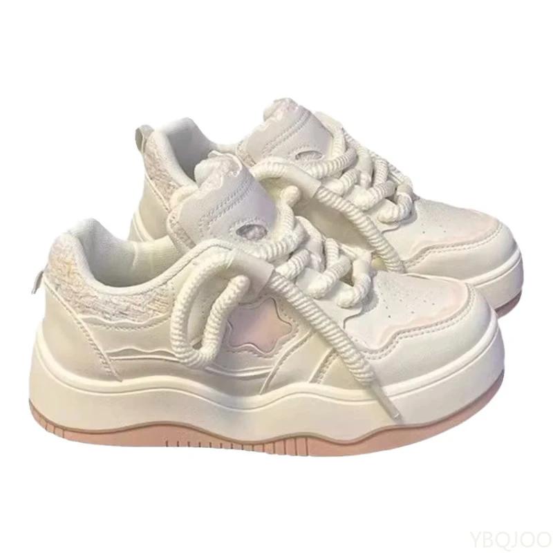 Fashion New Thick Soled Women's Shoes Spring Versatile White Footwear Casual Comfortable Board Shoes Fashion Outdoor Sneakers Zapatos