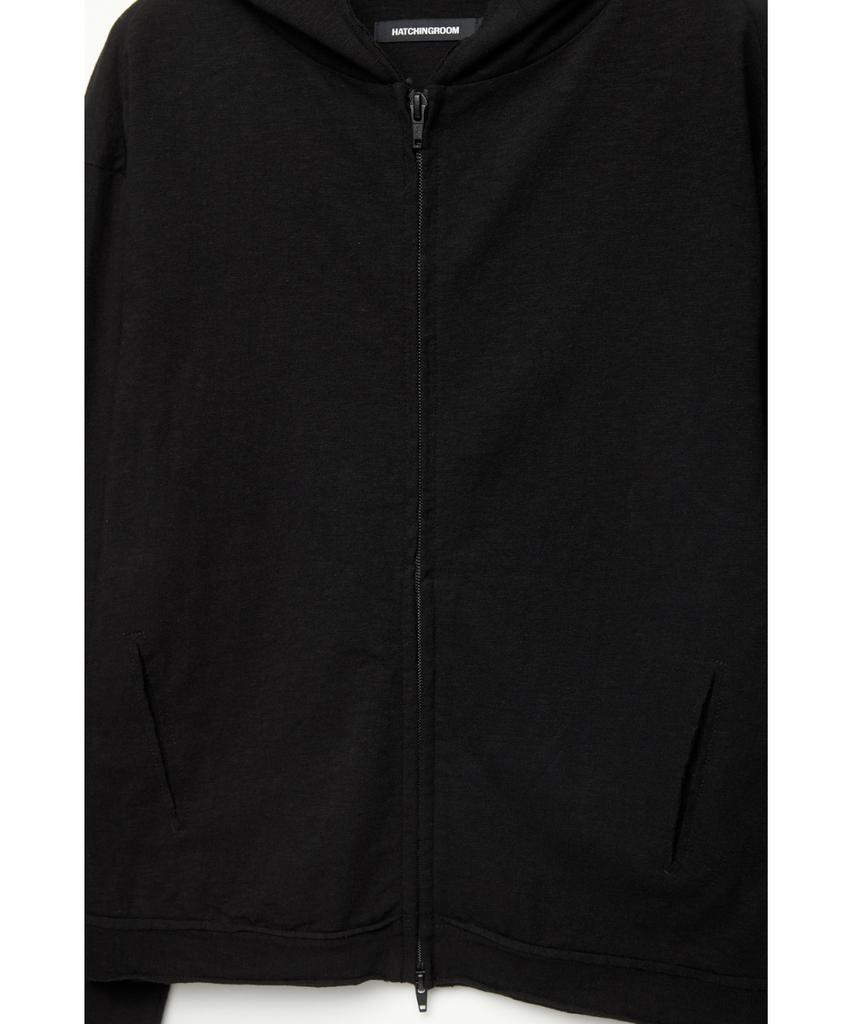Hatchingroom Rough Hoodie Slub Black