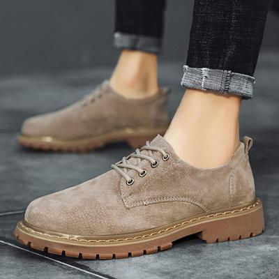 Autumn Men'S Shoes British Suede Shoes Men Business Casual Flats Lace Up Tooling Outdoor Fashion Shoes Male Comfortable Oxford
