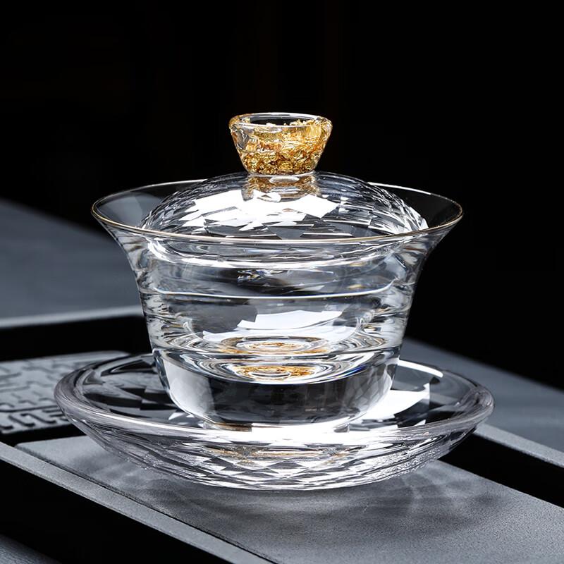 ROLANDO Handmade Crystal Glass Sancai Gaiwan