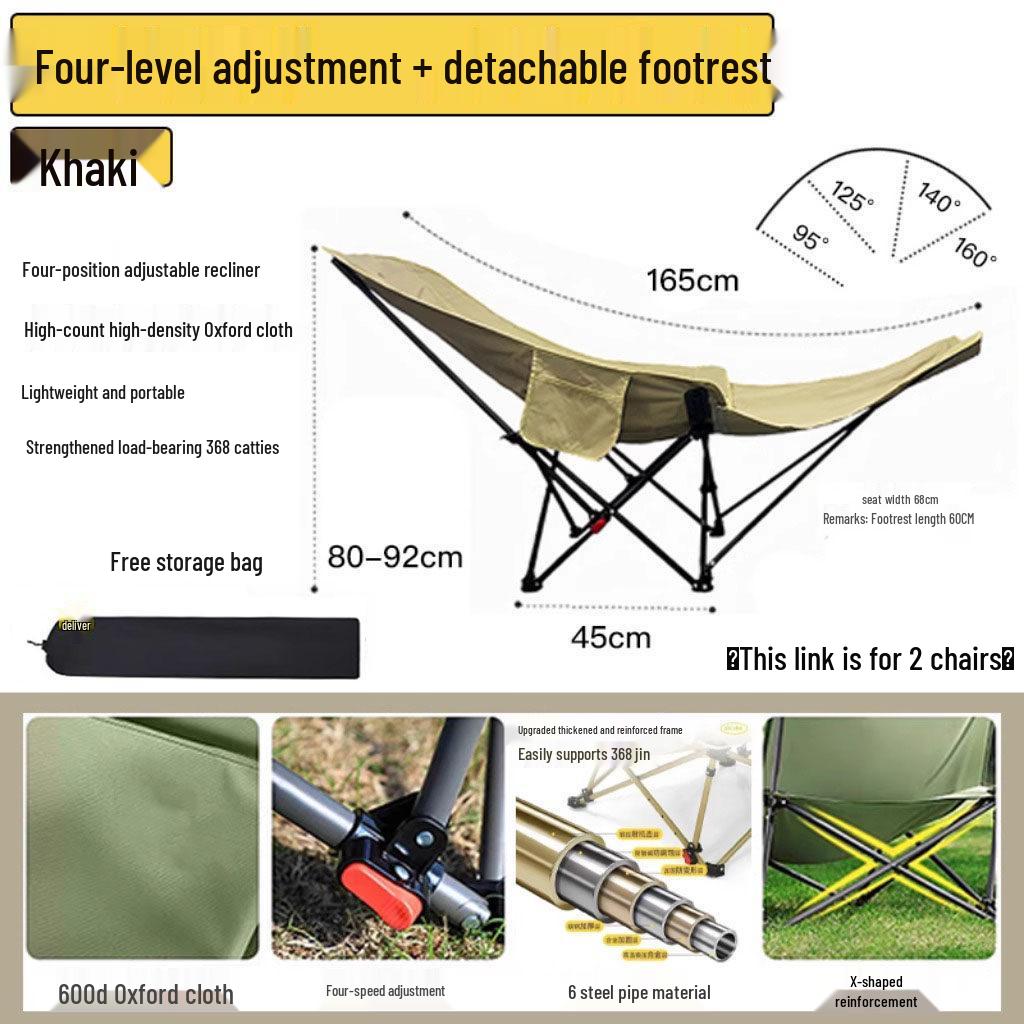 Portable Folding Office, Camping, and Beach Recliner Chair