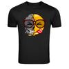 Half Skull Hypnotized Tongue Emoji Funny Cartoon T-Shirt