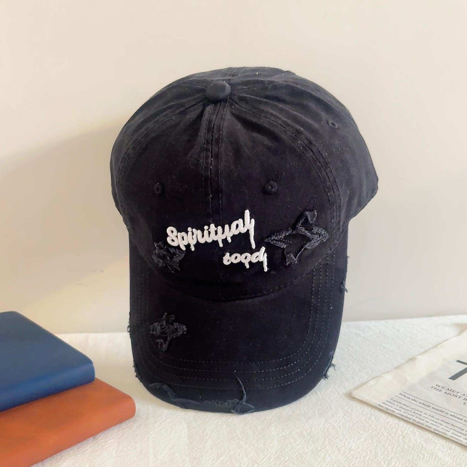 

2025 новая высококачественная шляпа женская бейсболка большого размера окружности головы увеличенная и углубленная с широкими полями маленькая кепка для большого лица M（56-58cm） чёрный