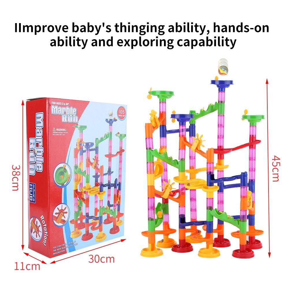Bead Coaster Slope Looping Educational Toy for and Elementary School Focus and Home Baby Ages 3 and Up 105-Piece Set, Kids, Toddlers, Students, Play,