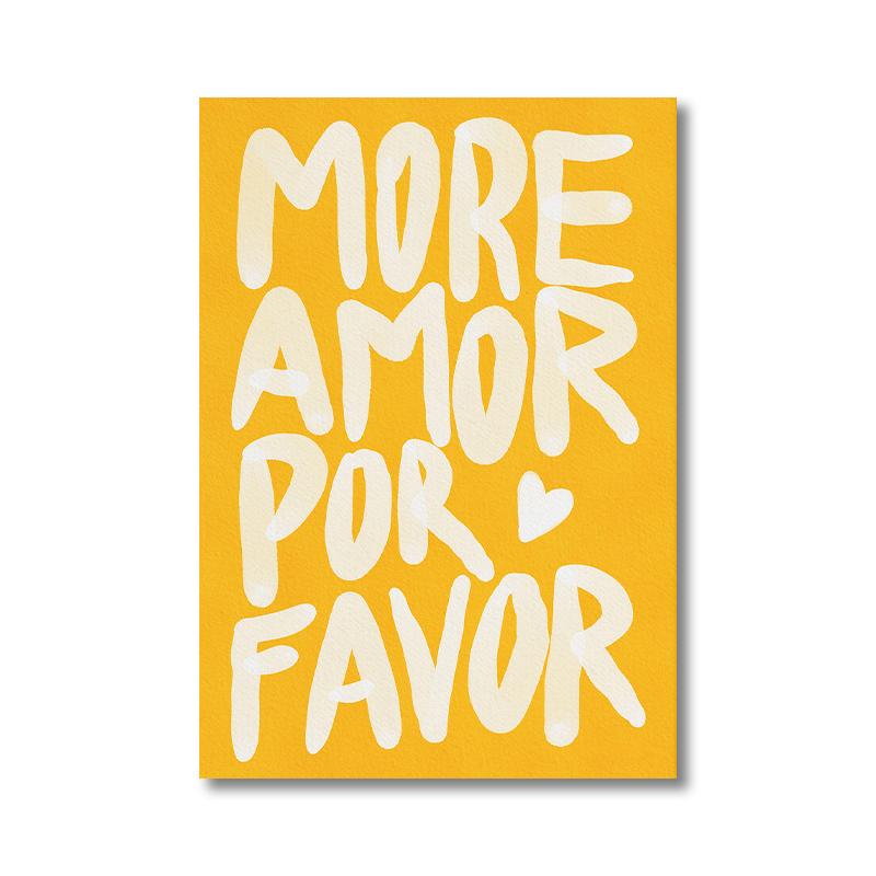 Maximalist Poster More Amor Por Favor Print Wall Art Sunshine Modern Eclectic Wall Art Posters Living Room Bedroom Decoration