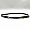 Used PRADA Prada Double Buckle Belt Black Narrow Belt for Women