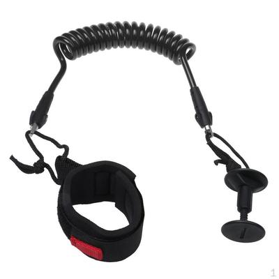 Wrist Coil Leash Surf Board Cord 4FT 7MM Black