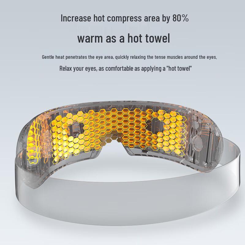 Dis Smart Foldable Eye Massager with Heat & Bluetooth Music CN Plug (adapter Included)