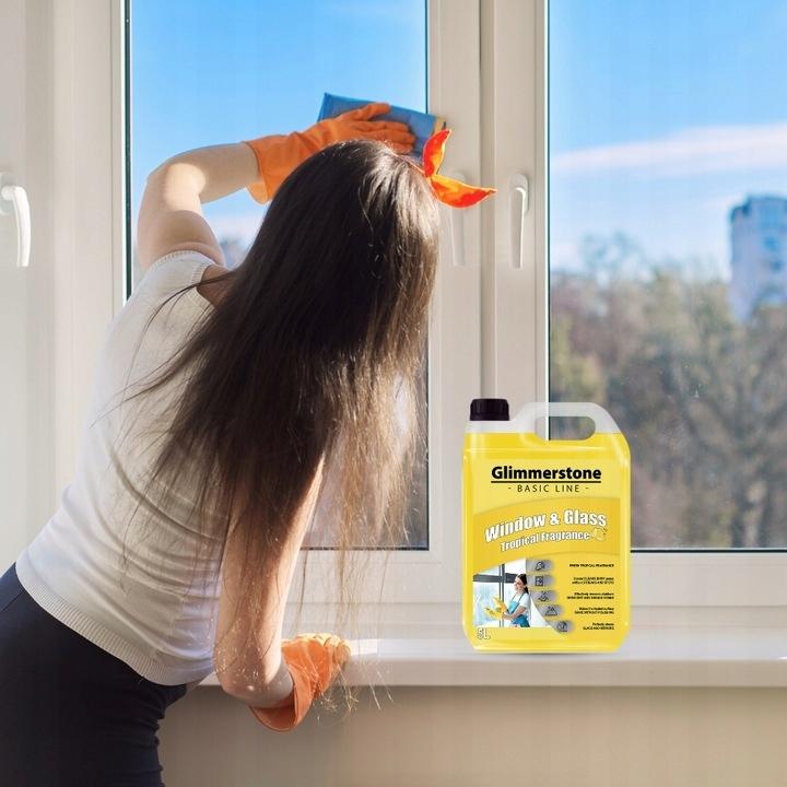 Liquid For Cleaning Windows, Shower Cabins And Mirrors Without Streaks And Smudges 5L