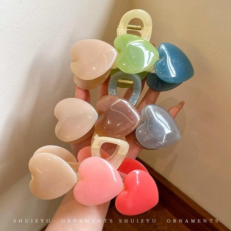 Pince à cheveux en forme de grand cœur, élégante, douce, requin, épingle à cheveux, accessoires pour cheveux féminins, ornement de couvre-chef pour femme, 2023