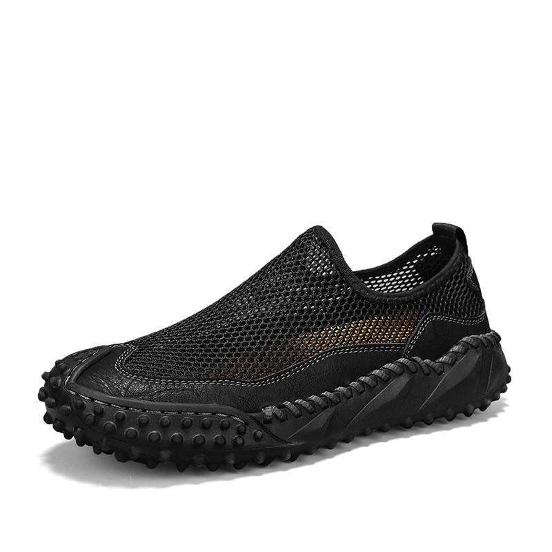 Fashion Breathable Men's Mesh Sneakers Non-Slip Men Hollow Out Casual Shoes Outdoor Big Size 38-48 Loafers Lightweight Male Tennis Shoes