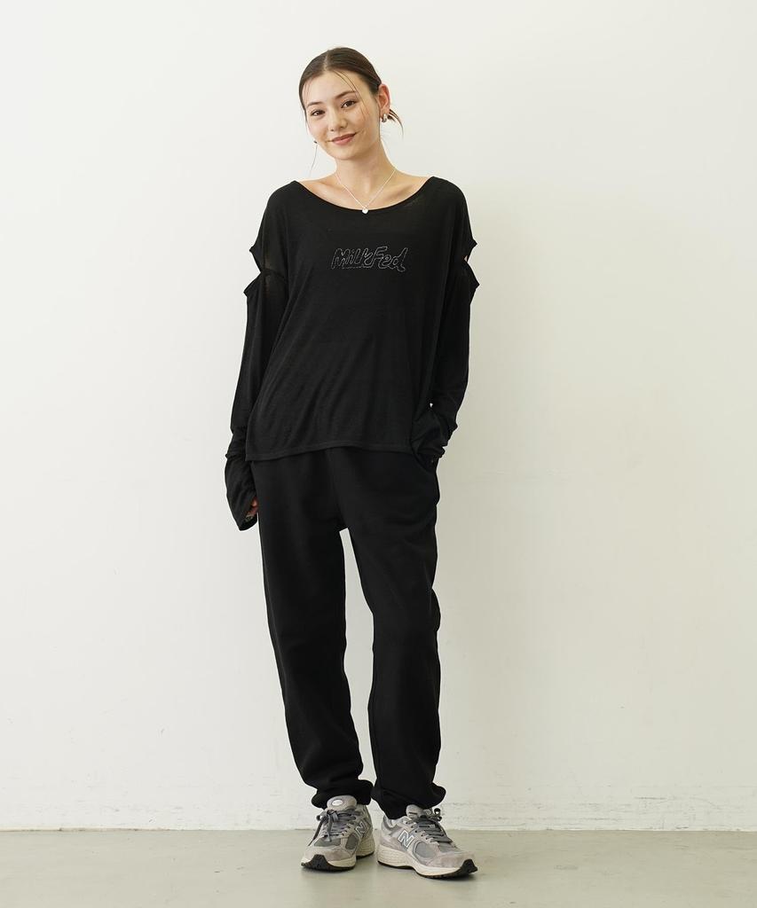 Milkfed Casual Open Shoulder Black Women's Top,