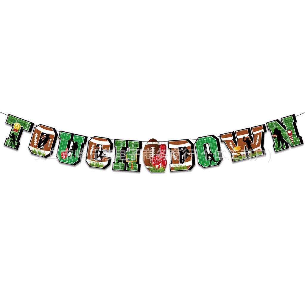 Super Bowl Football Party Supplies American Football Children'S Birthday Party Tableware Tablecloth Paper Plates Tissue Decoration