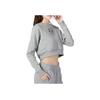 Under Armour Logo Print Pattern Round Neck Long Sleeve T-Shirt Women Tops Gray 1373600-294