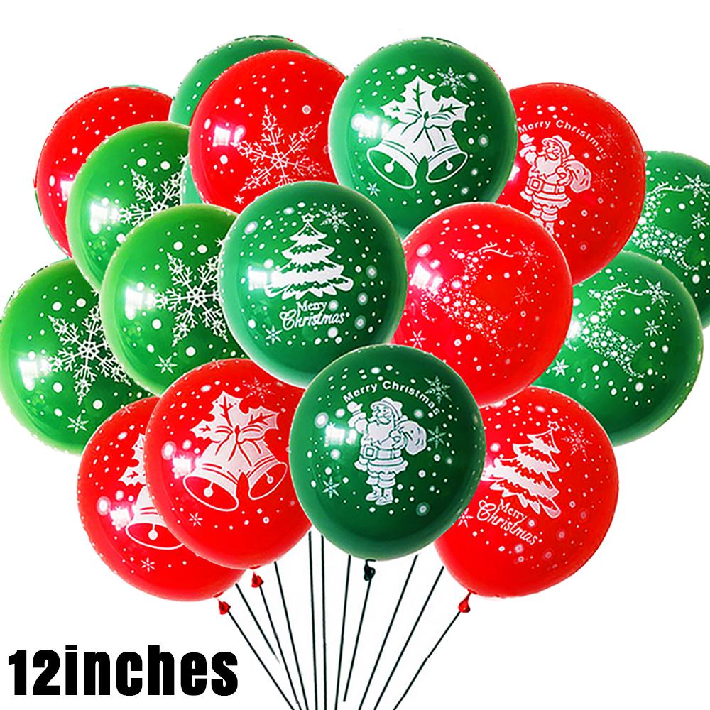 20/10Pcs Merry Christmas Balloons Santa Claus Snowflakes Latex Balloon Inflatable Kids Gifts Christmas New Year Party Decoration